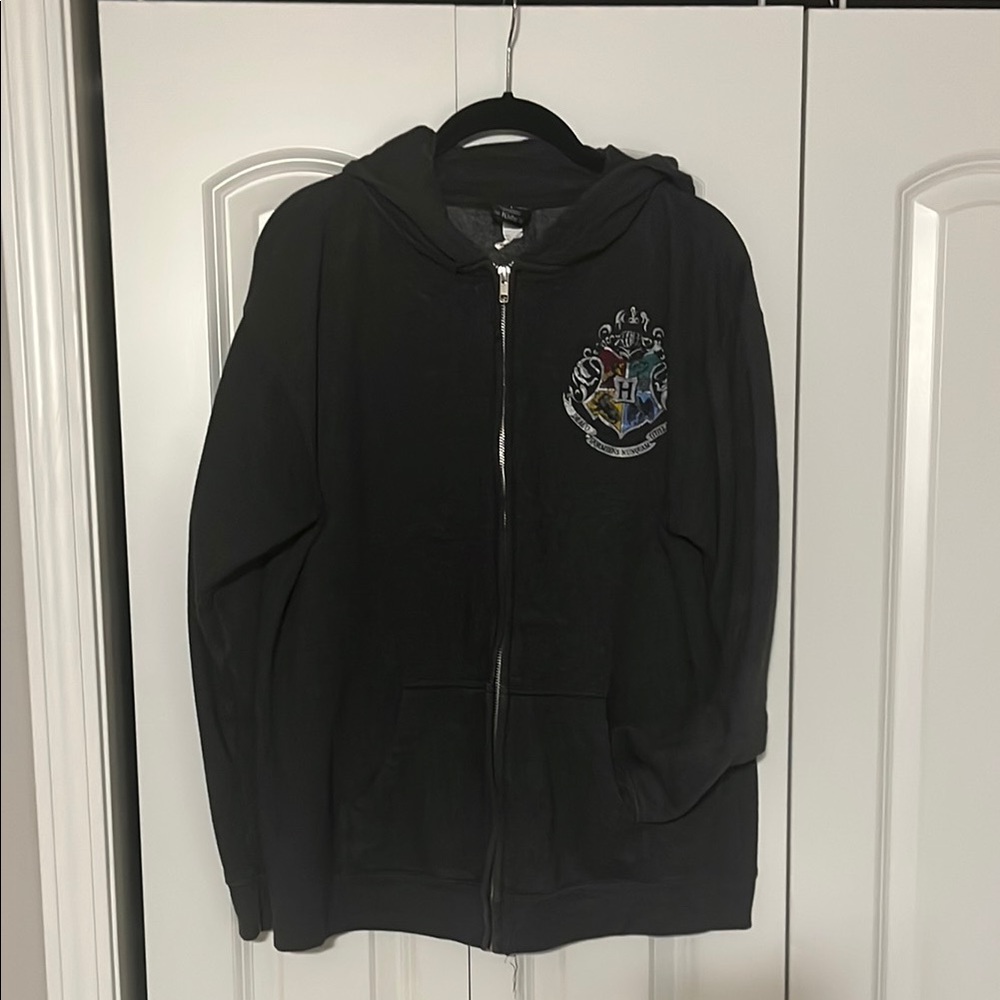 Black Hogwarts Crest Hoodie